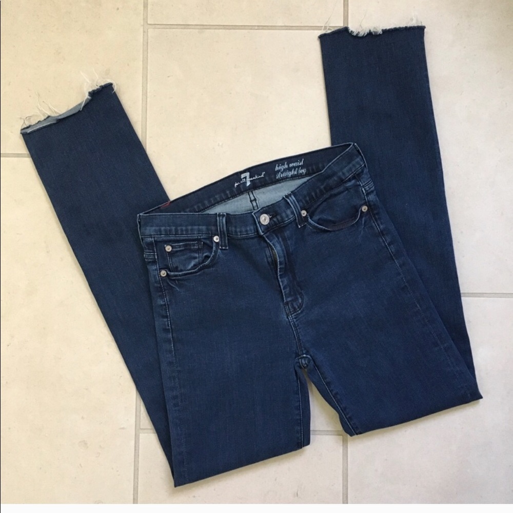 7 For all Mankind High waist Straight Leg Jeans